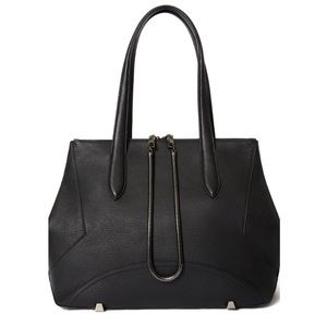 Three Floor black leather bag